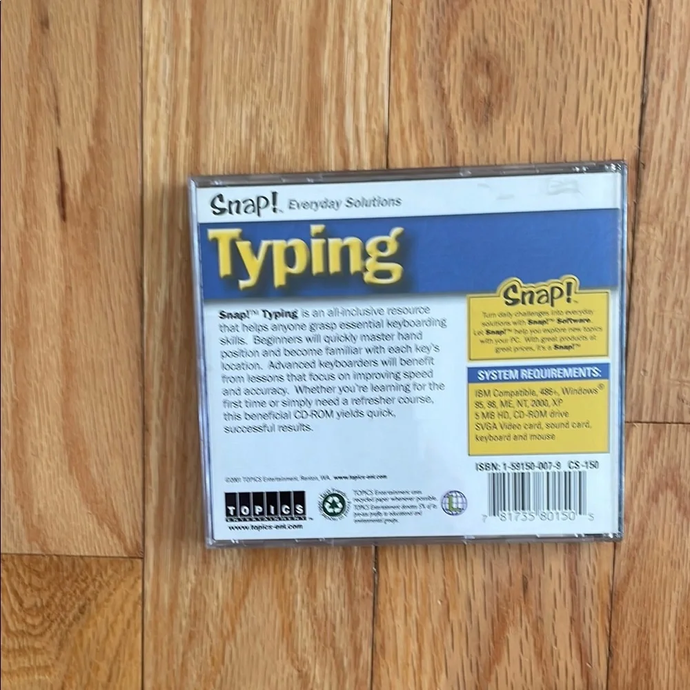 Vintage Snap! Typing CD
